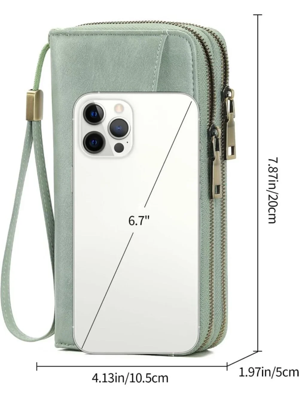 Stylish Large Capacity RFID Blocking Leather Wallet - Double Zipper Clutch